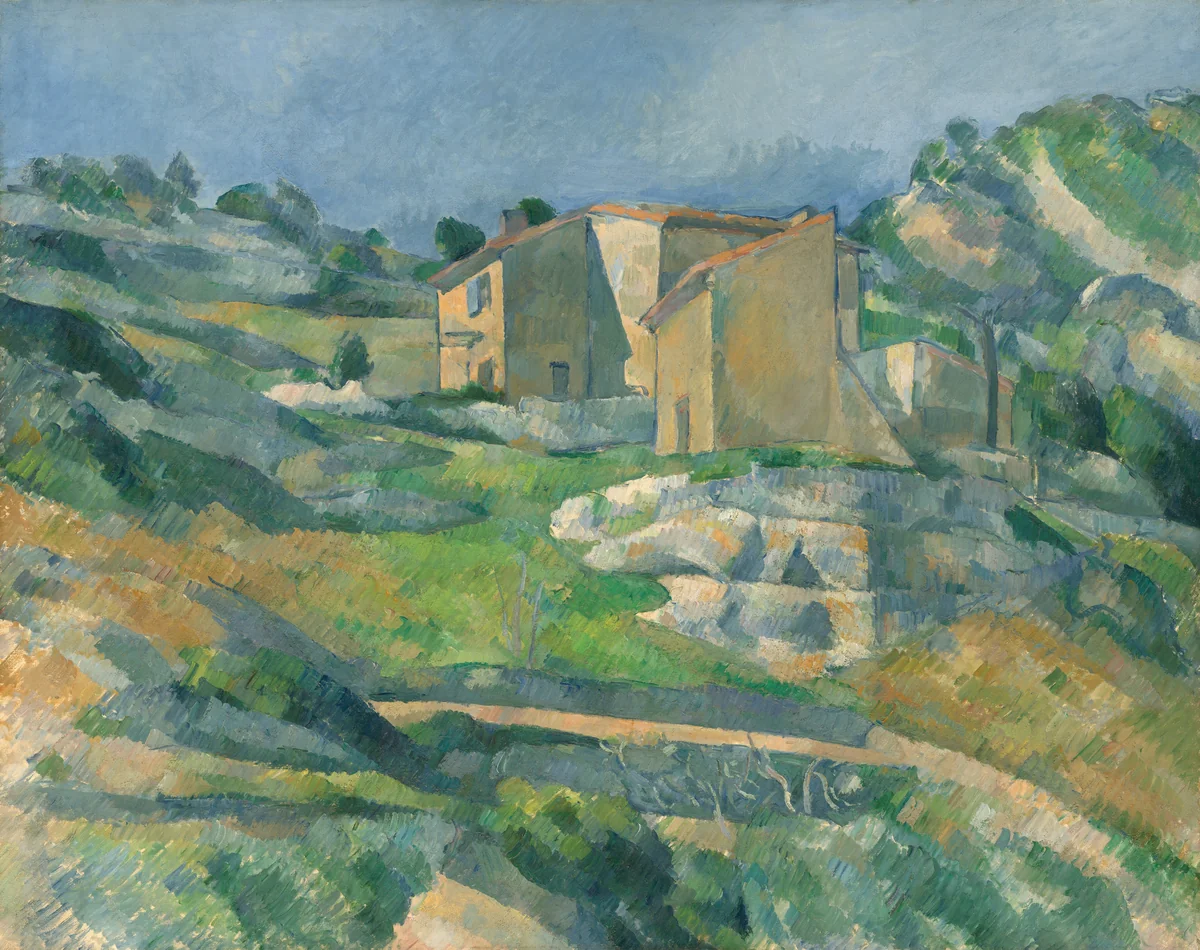 Houses in Provence: The Riaux Valley near L'Estaque by Paul Cezanne, painting, 1883