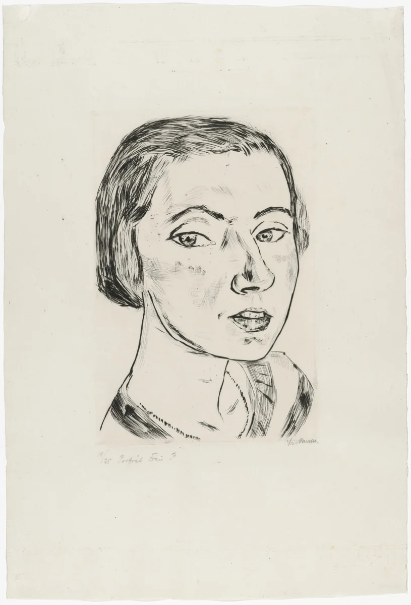 Portrait of Frau Parcus I (Bildnis Frau Parcus I) by Max Beckmann, print, 1921