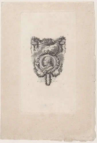 Self-portrait by Pierre Philippe Choffard, print, 1762