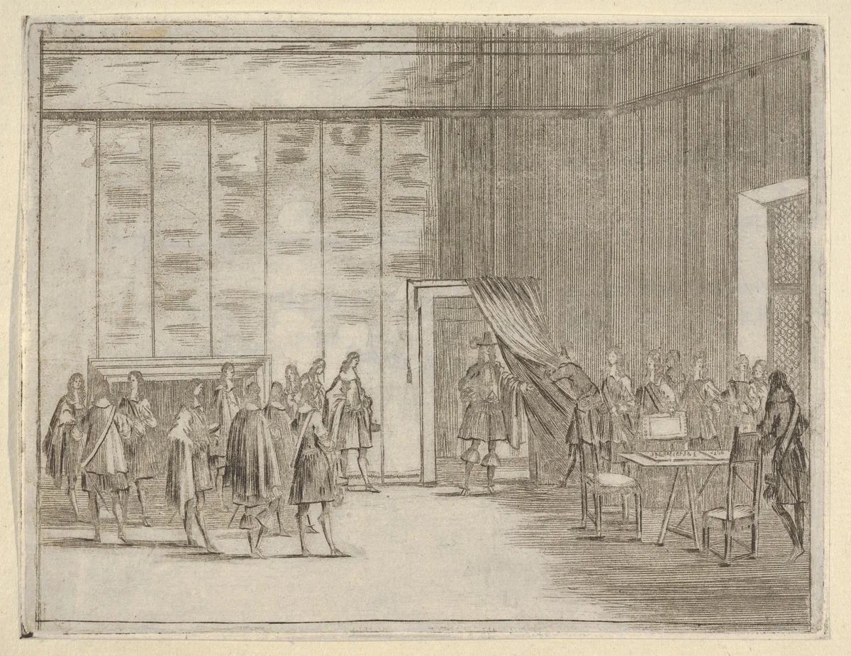 Francesco I d'Este, with his Gentle Manner, is Loved by All of the Noblemen in his Court, from "L'Idea di un Principe ed Eroe Cristiano in Francesco I d'Este, di Modena e Reggio Duca VIII [...]" by Bartolomeo Fenice, print, 1659