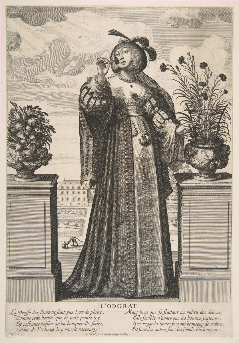 Smell by Abraham Bosse, print, 1635-1638