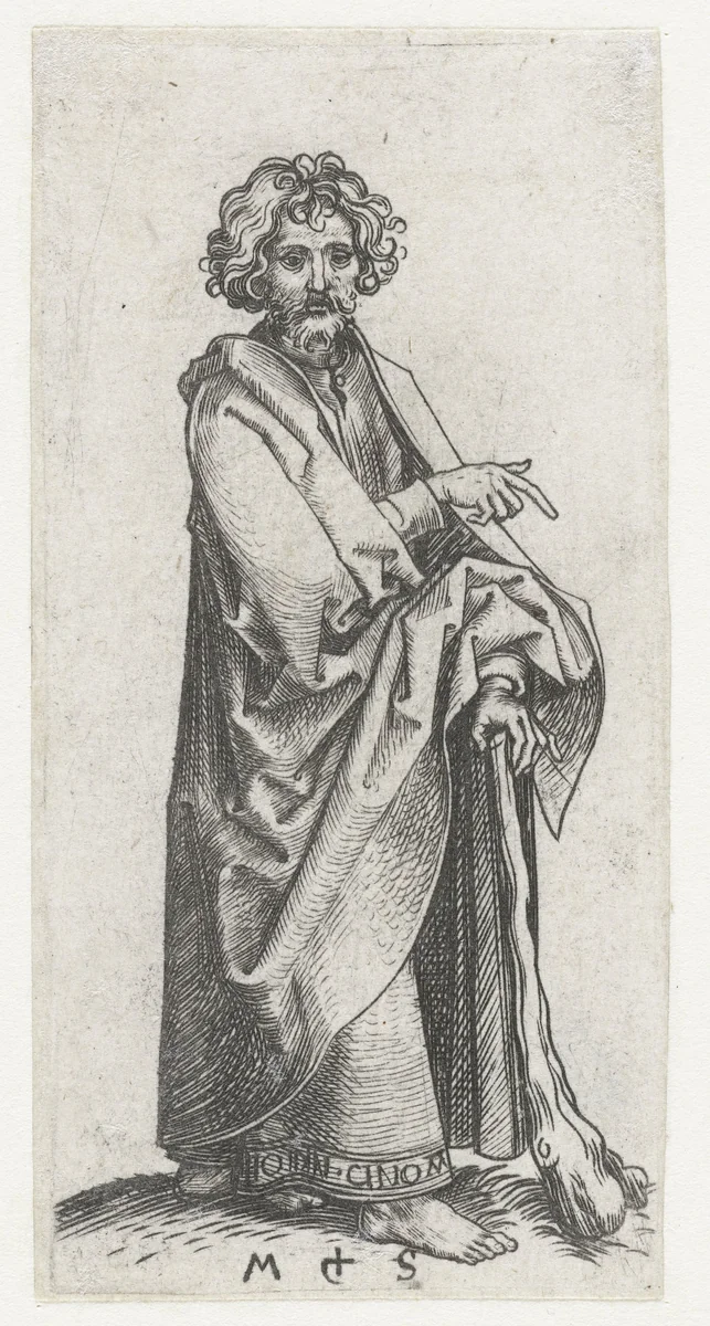 Apostel Judas Thaddeüs (Jakobus de Mindere?) by Unknown, print, 1470-1491