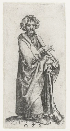 Apostel Judas Thaddeüs (Jakobus de Mindere?) by Unknown, print, 1470-1491