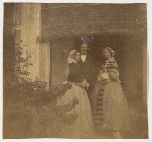 [Countess Canning with Guests, Government House, Allahabad] by John Constantine Stanley, photograph, 1858