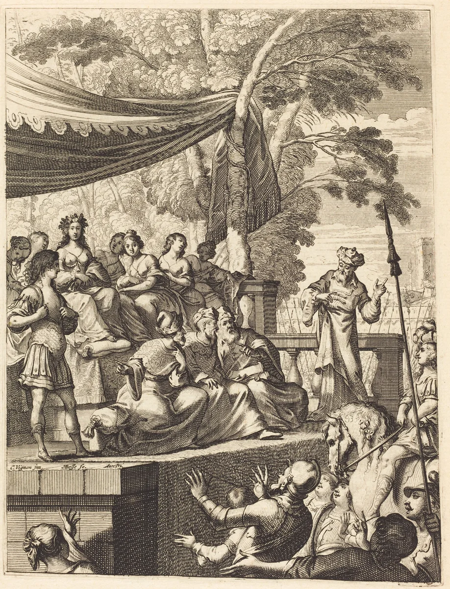 Illustration to Jean Desmarets' "L'Ariane" by Abraham Bosse
Claude Vignon, print, 1639