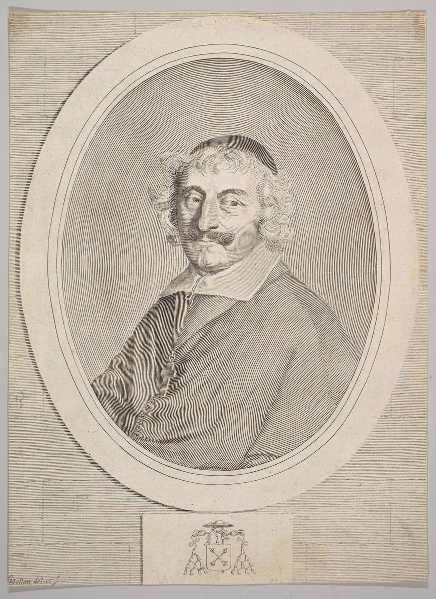 Alphonse III Delbène, Bishop of Orléans by Claude Mellan, print, 1646-1665