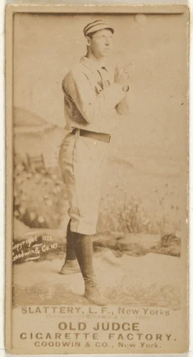 Michael J. Slattery, Left Field, New York, from the Old Judge series (N172) for Old Judge Cigarettes by Goodwin & Company, photograph, 1888