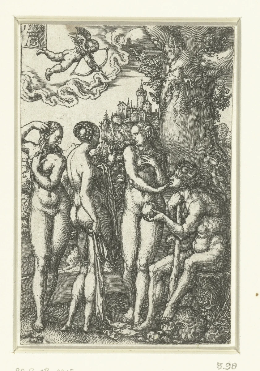 Oordeel van Paris by Unknown, print, 1538