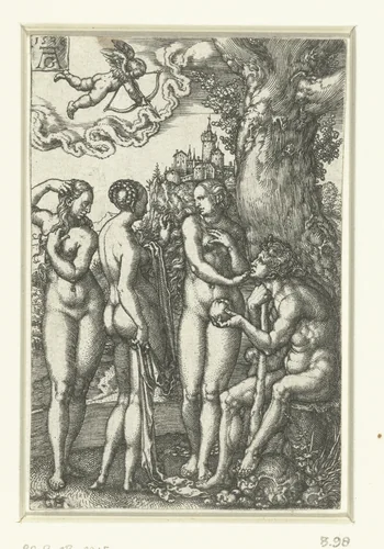 Oordeel van Paris by Unknown, print, 1538