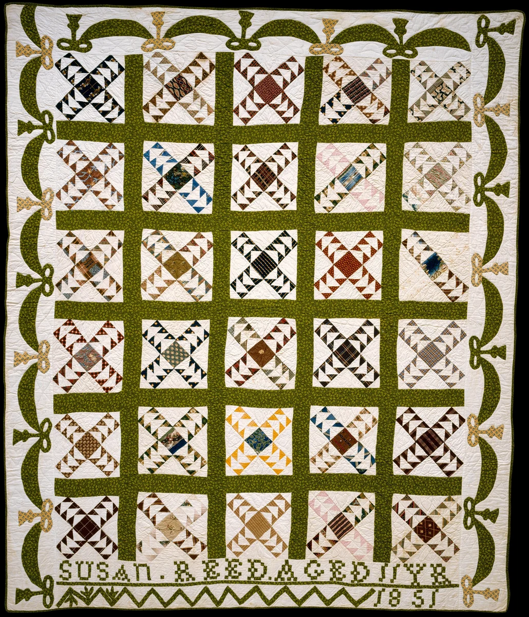 Wild Goose Chase Quilt by Susan Reed Ruddick, artwork, 1851