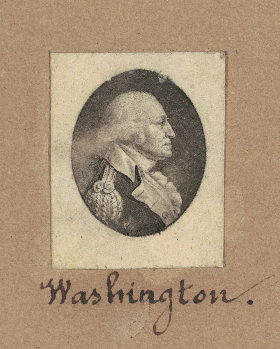 George Washington by Charles B. J. Févret de Saint-Mémin, print, 1795-1805
