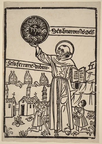 Saint Bernardino of Siena by Italian 15th Century, print, 1470-1480