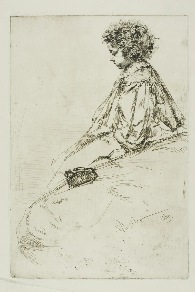 Bibi Lalouette by James McNeill Whistler, print, 1859
