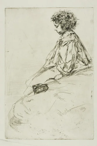 Bibi Lalouette by James McNeill Whistler, print, 1859