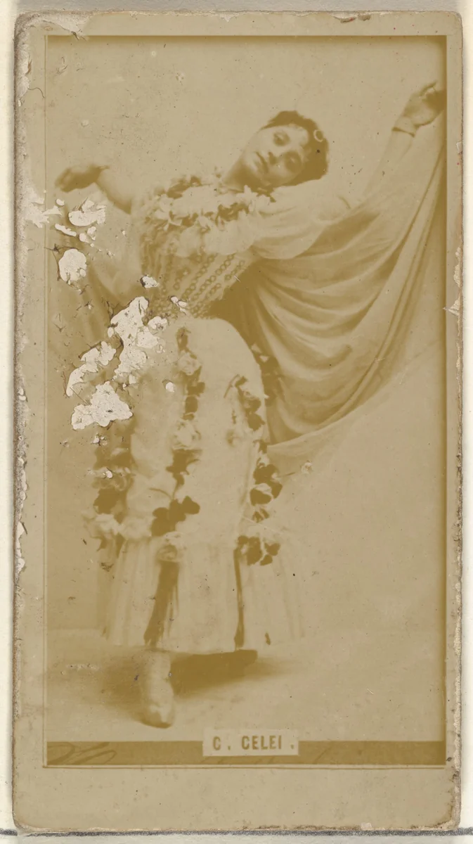 C. Celei, from the Actors and Actresses series (N145-8) issued by Duke Sons & Co. to promote Duke Cigarettes by W. Duke, Sons & Co., photograph, 1890-1895