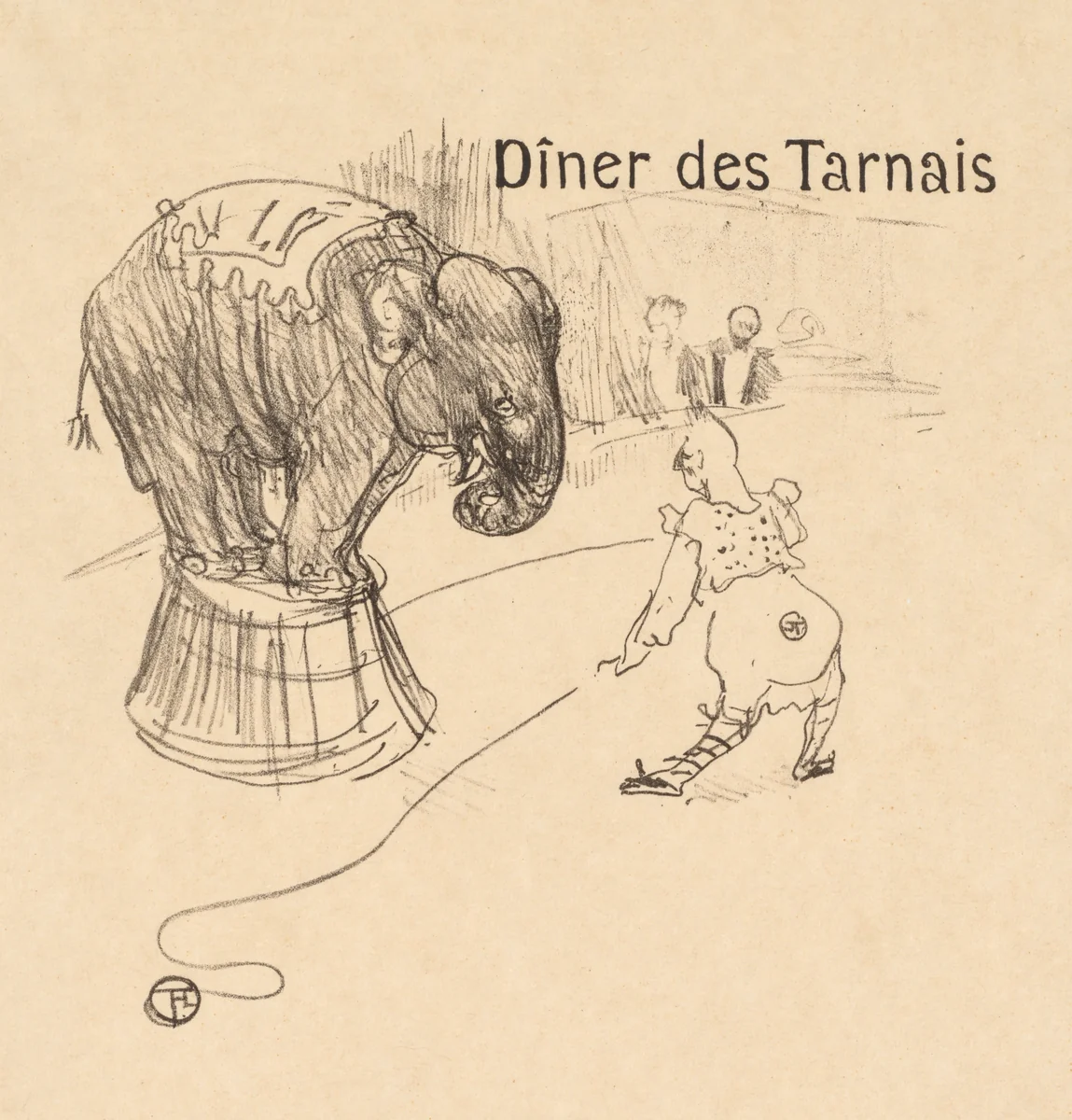 Menu from the Dinner Tarnais (Dîner des Tarnais) by Henri de Toulouse-Lautrec, print, 1896