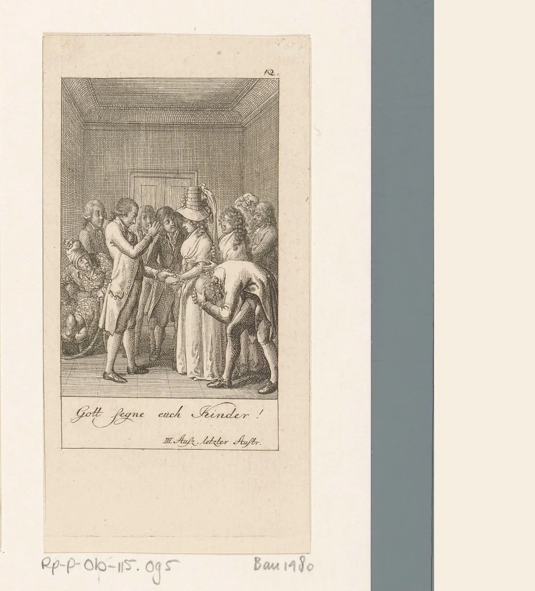 Kaberdar vraagt Liddy om met zijn zoon Fazir te trouwen by Daniel Nikolaus Chodowiecki, print, 1790