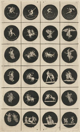 Mythological Roundels by Jean Philippe Guy Le Gentil, print, 1790-1799