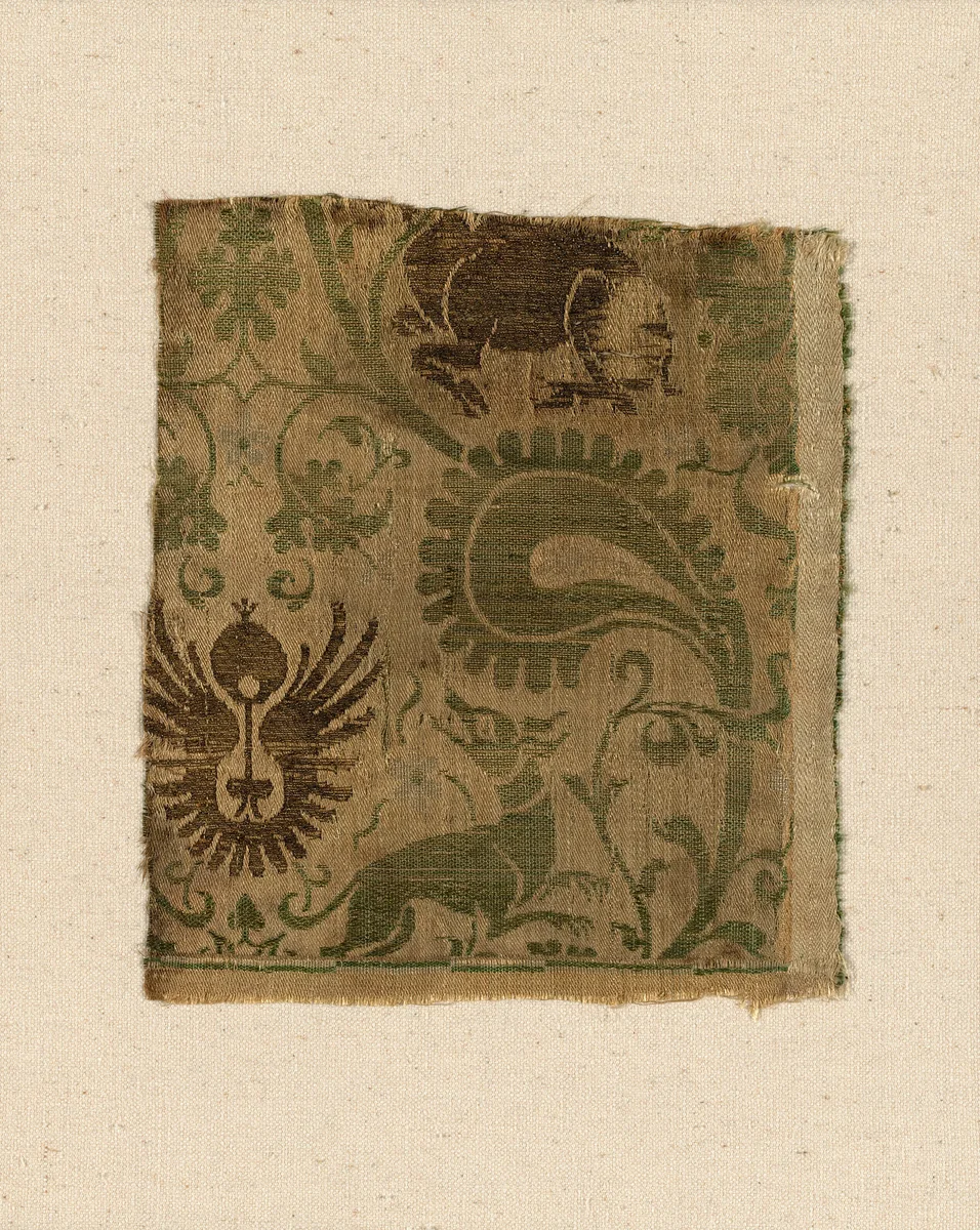 Fragment by Italy, textile, 1301-1400