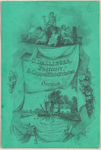 Trade card for J. Dallinger, Engraver and Copper Plate Printer by anonymous, print, 1800-1900
