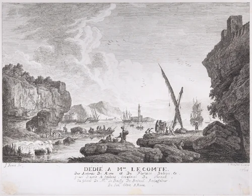 Harbor Scene by Joseph Vernet, print, 1759-1769
