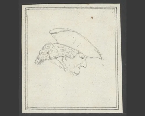 Gezicht van een man, mogelijk Cornelis Pronk by Jean Bernard, drawing, 1775-1833