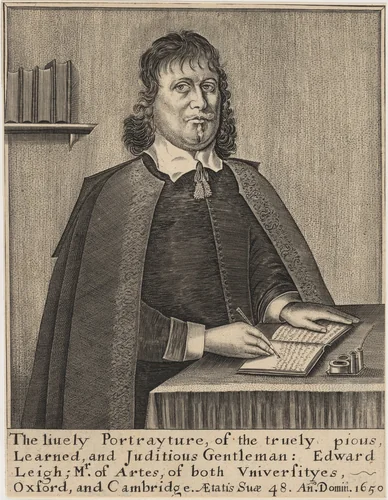 Edward Leigh by Thomas Cross, print, 1650