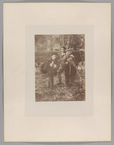 [Two Farmers, Spain] by Alphonse Delaunay, photograph, 1851-1854