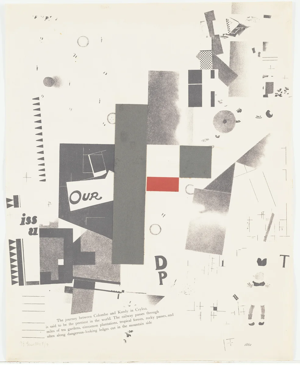 Plate 3 from Merz 3 by Kurt Schwitters, print, 1923