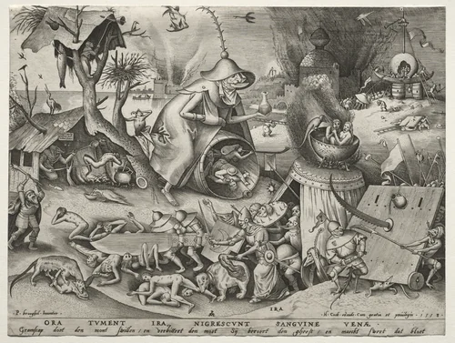 The Seven Deadly Sins: Anger by Pieter Bruegel, print, 1553-1563