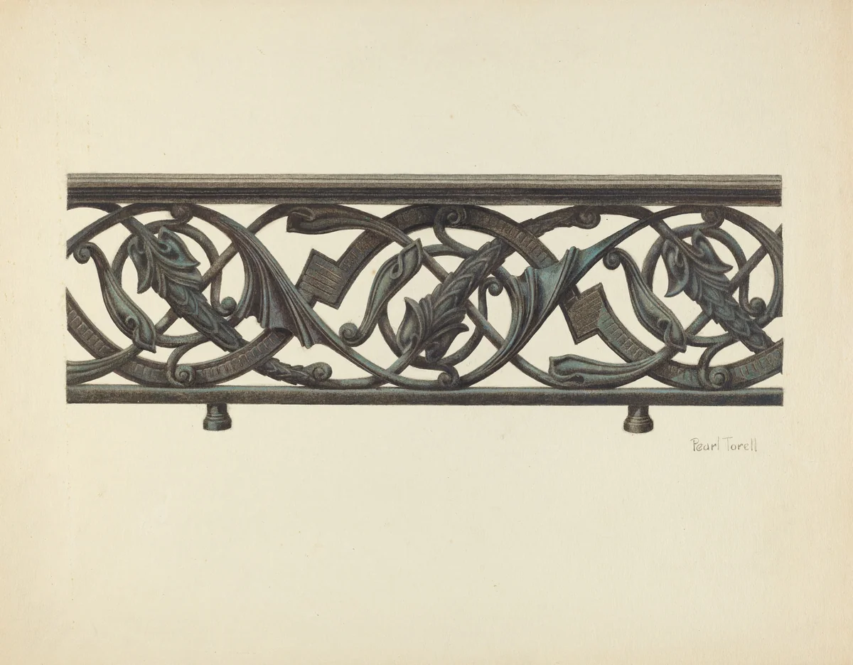 Fence by Pearl Torell, index of american design, 1935-1942