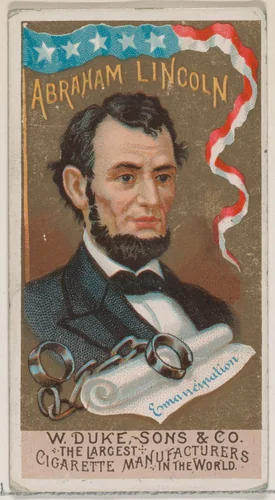 Abraham Lincoln, from the series Great Americans (N76) for Duke brand cigarettes by W. Duke, Sons & Co., print, 1888