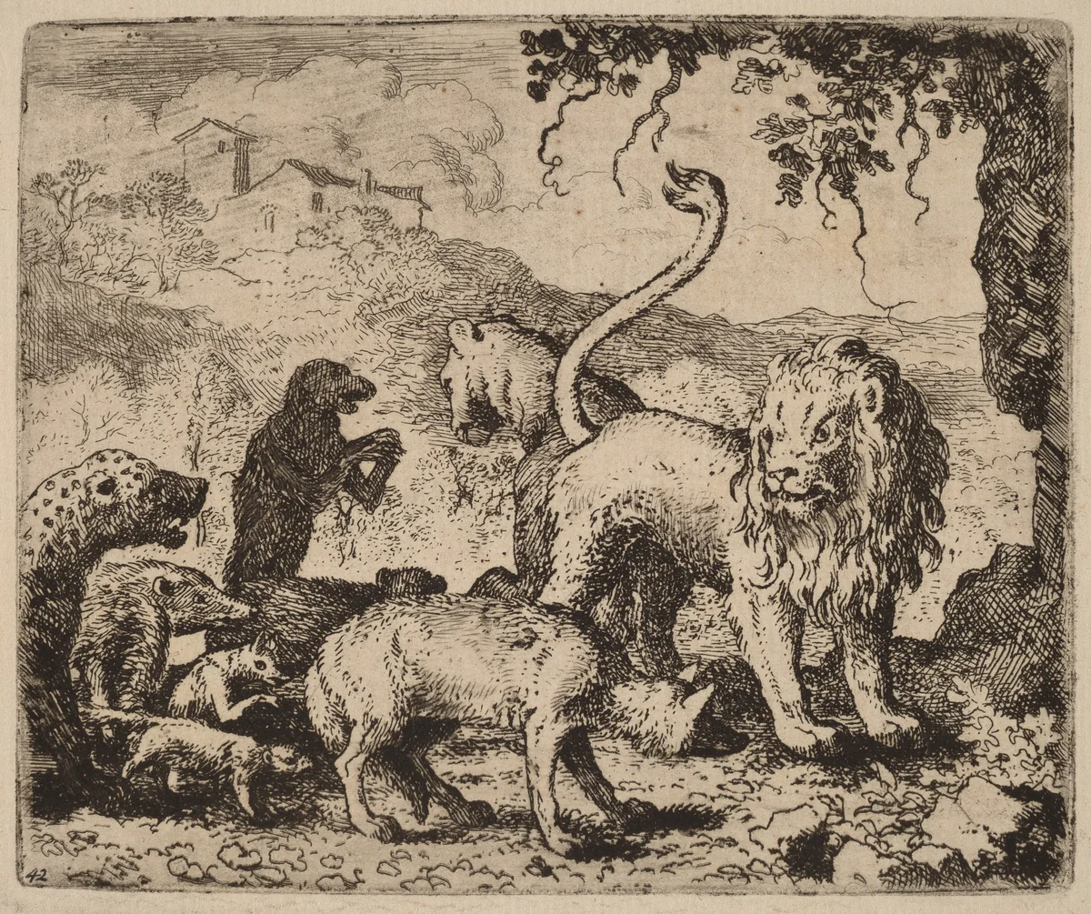 Reynard Accused by Allart van Everdingen, print, 1645-1656
