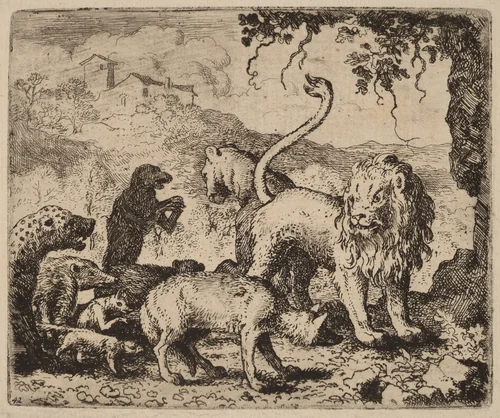 Reynard Accused by Allart van Everdingen, print, 1645-1656