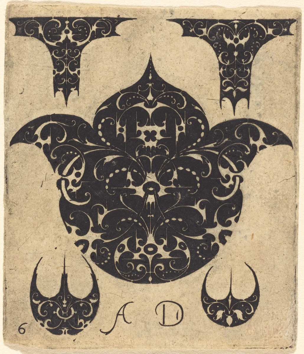 Ornament by Master AD, print, 1519-1610