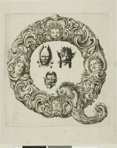 Letter Q by Peter Aubry, print, 1630