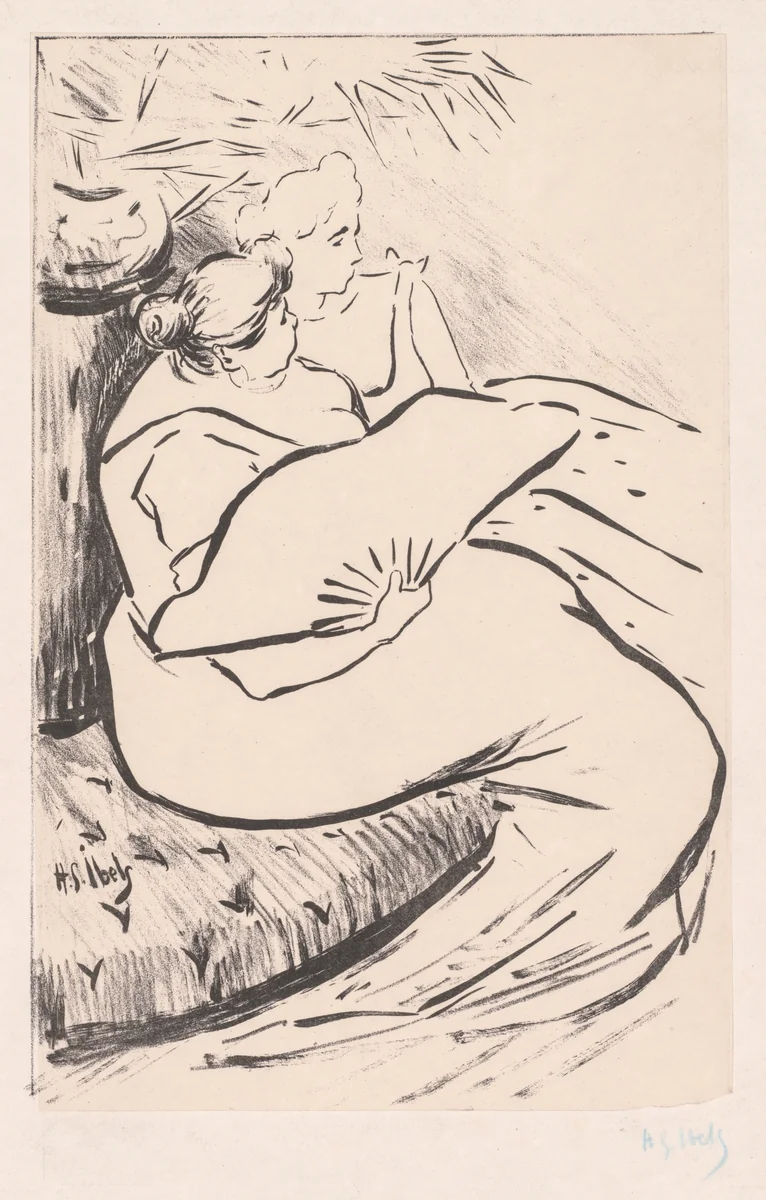 Seated Woman by Henri Gabriel Ibels, print, 1895-1900