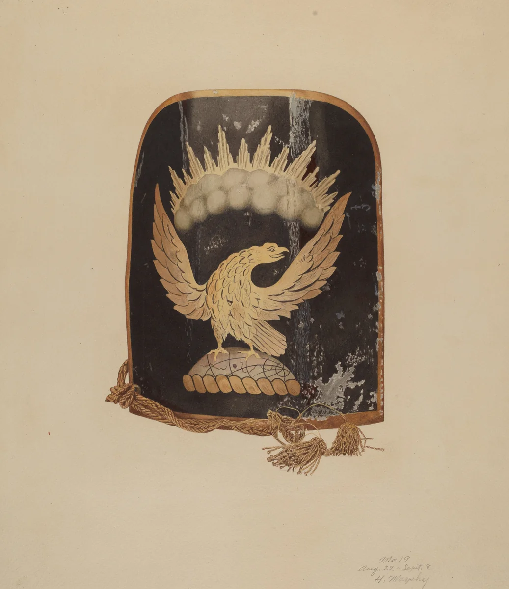 Fireman's Hat Shield by Henry Murphy, index of american design, 1935-1942