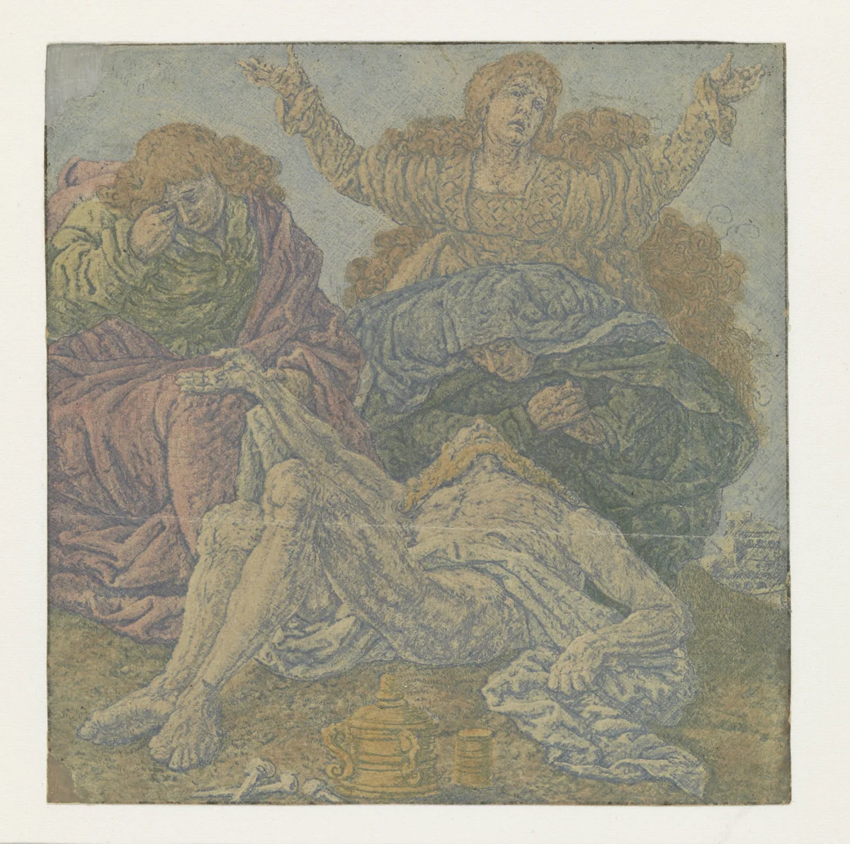 The Lamentation of Christ by Hercules Segers, print, 1630-1633