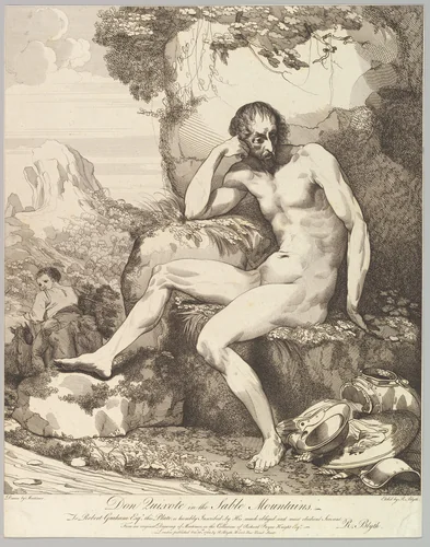 Don Quixote in the Sable Mountains by Robert Blyth, print, 1782