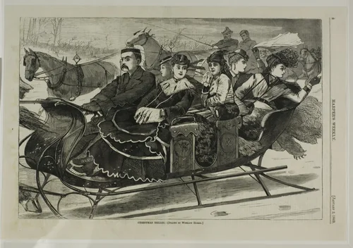 Christmas Belles by Winslow Homer, print, 1869