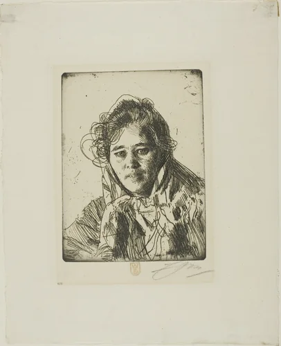 Young Girl from Mora (Kråkberg's Anna) by Anders Zorn, print, 1903