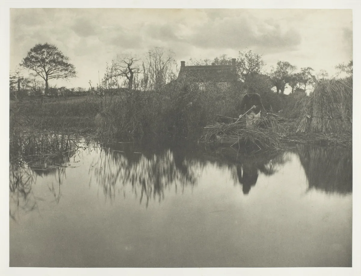 Quanting the Gladdon by Peter Henry Emerson, photograph, 1886