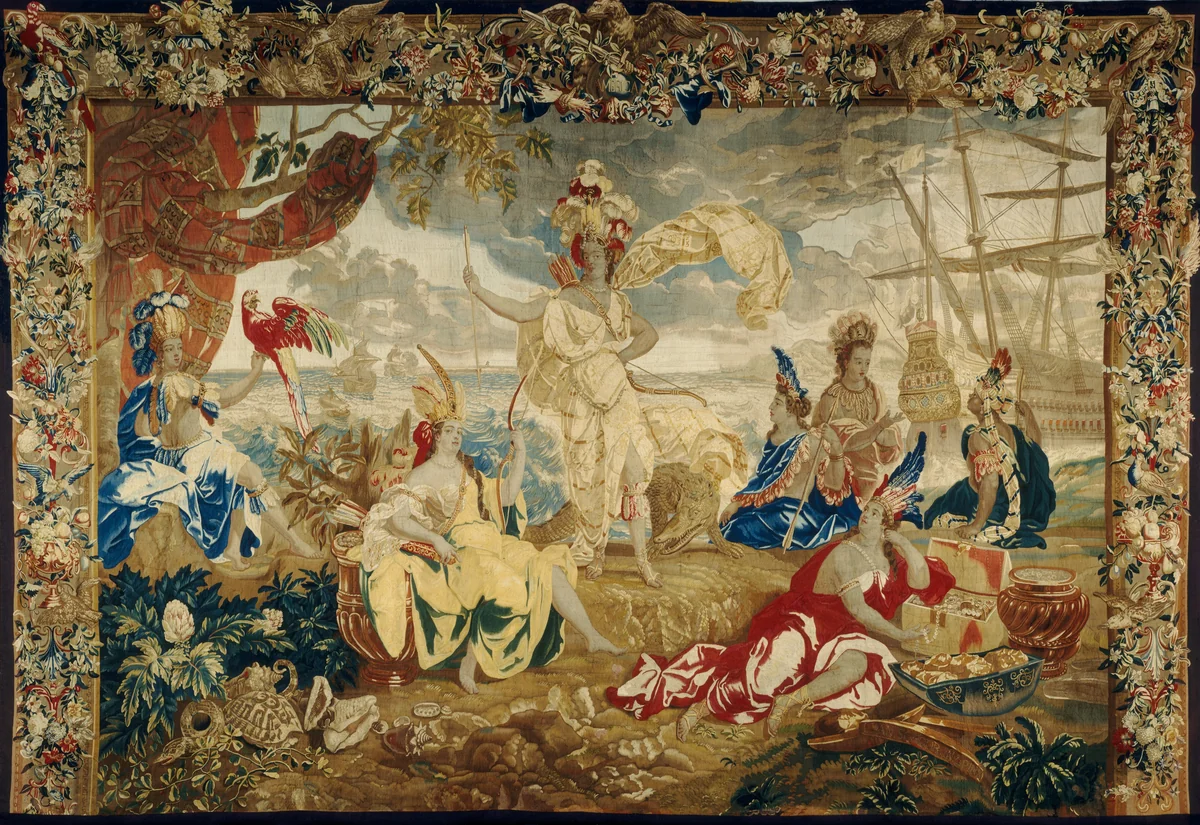 America by Lodewijck van Schoor; Pieter Spierincx, decorative art, 1675-1699