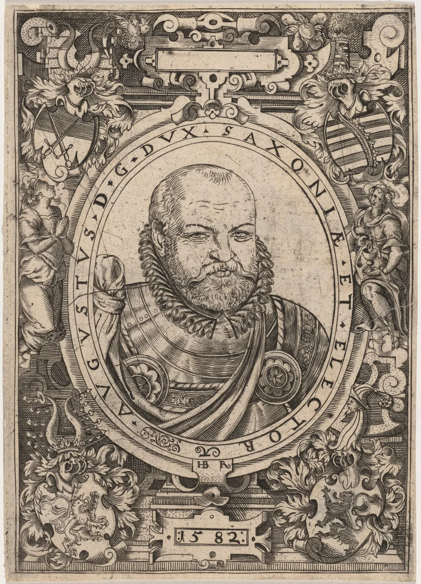 Augustus, Duke of Saxony by Unknown 19th Century, print, 1582