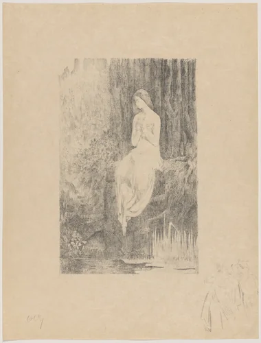 Mélancolie (Melancholy) by Jean Danguy, print, 1894