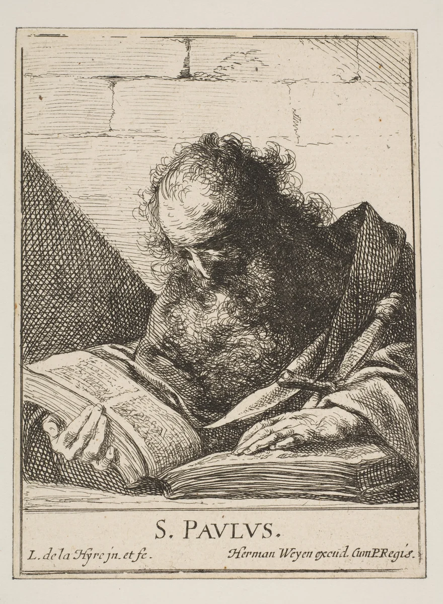 St. Paul by Laurent de La Hyre, print, 1606-1656