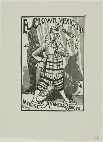 Mexican Clown, no. 5 by José Guadalupe Posada, print, 1871-1913
