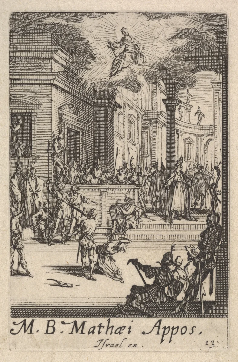 Martyrdom of Saint Matthew, from "The Little Apostles" (Les Petits Apôtres) by Jacques Callot, print, 1632