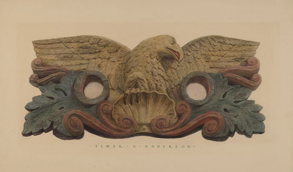 Hoseholder with Fire Company Insignia by Elmer G. Anderson, index of american design, 1935-1942